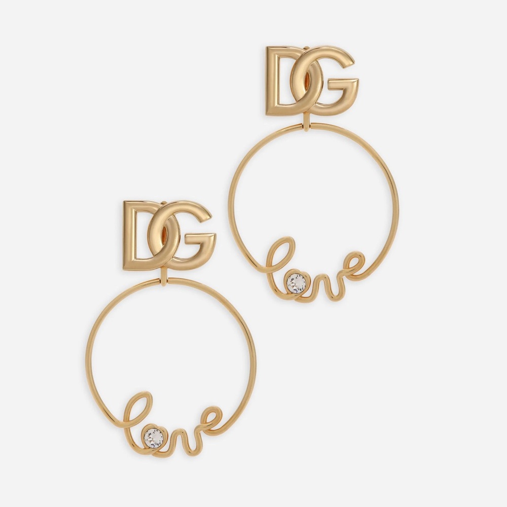 Dolce&Gabbana Clip-on “love” earrings with DG logo